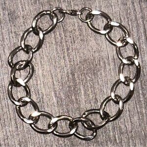 💞 New Silver Metal Chain Link Bracelet